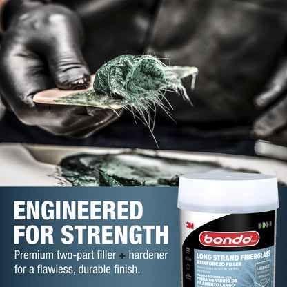 3M 762 Bondo Bondo-Hair Long Strand Fiberglass Reinforced Filler, 00762, 1 Quart