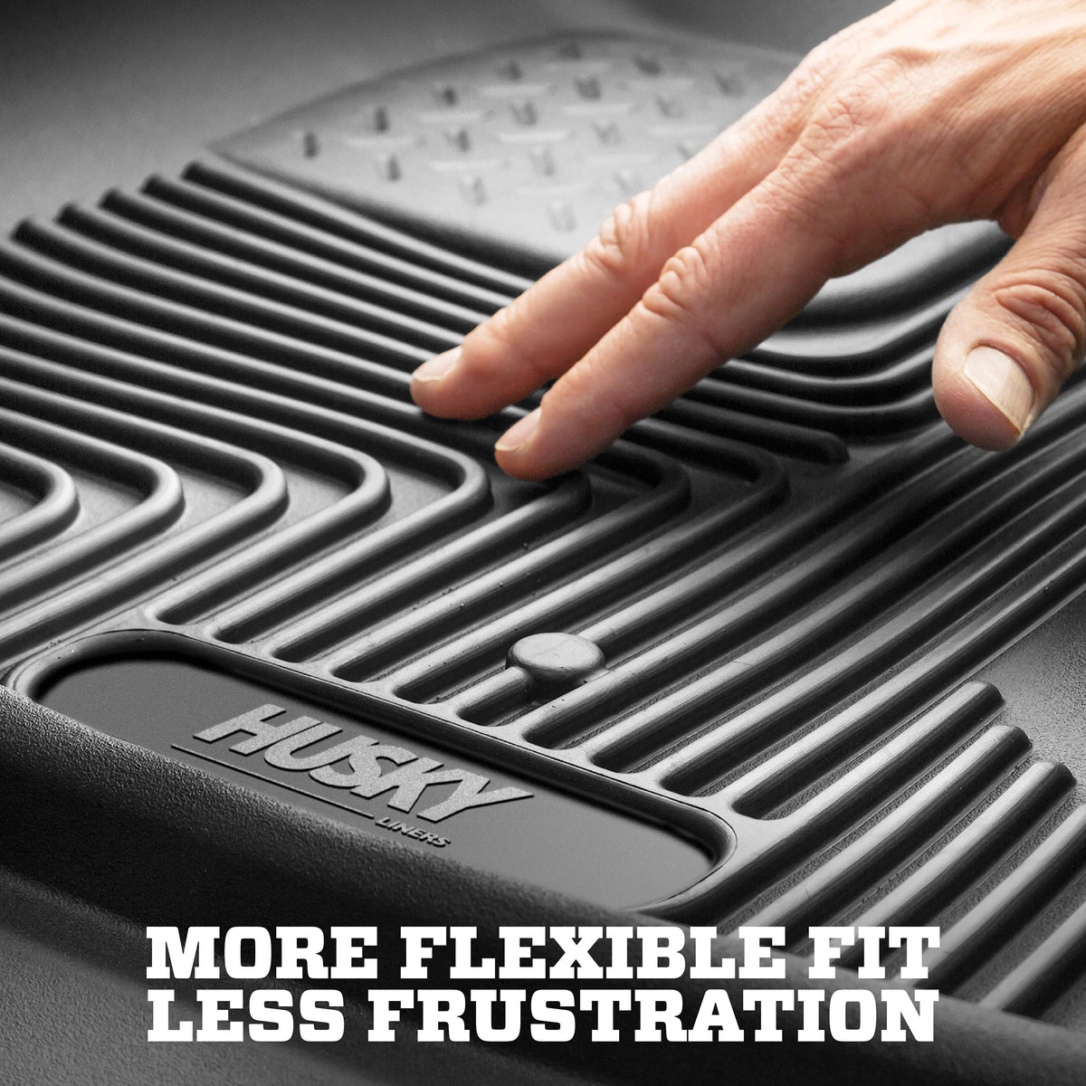 Husky Liners 54101 Husky Liners X-act Contour Floor Mats – Fits 2019-2026 Chevrolet Silverado & GMC Sierra 1500 & 2020-2026 Silverado & Sierra 2500/3500 Double & Crew CAB ONLY – Front Row, 2-pc Black - 54101
