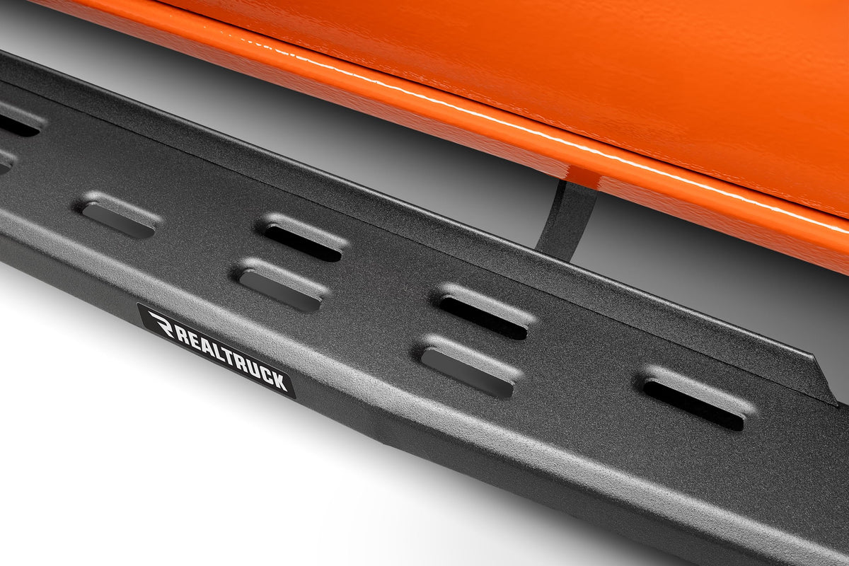 GO RHINO 69643280SPC Go Rhino RB30 Slim Running Boards & Brackets | Cab Length, Galvanized Steel, Textured Black | 69643280SPC | Fits 2024 Toyota Tacoma Double Cab