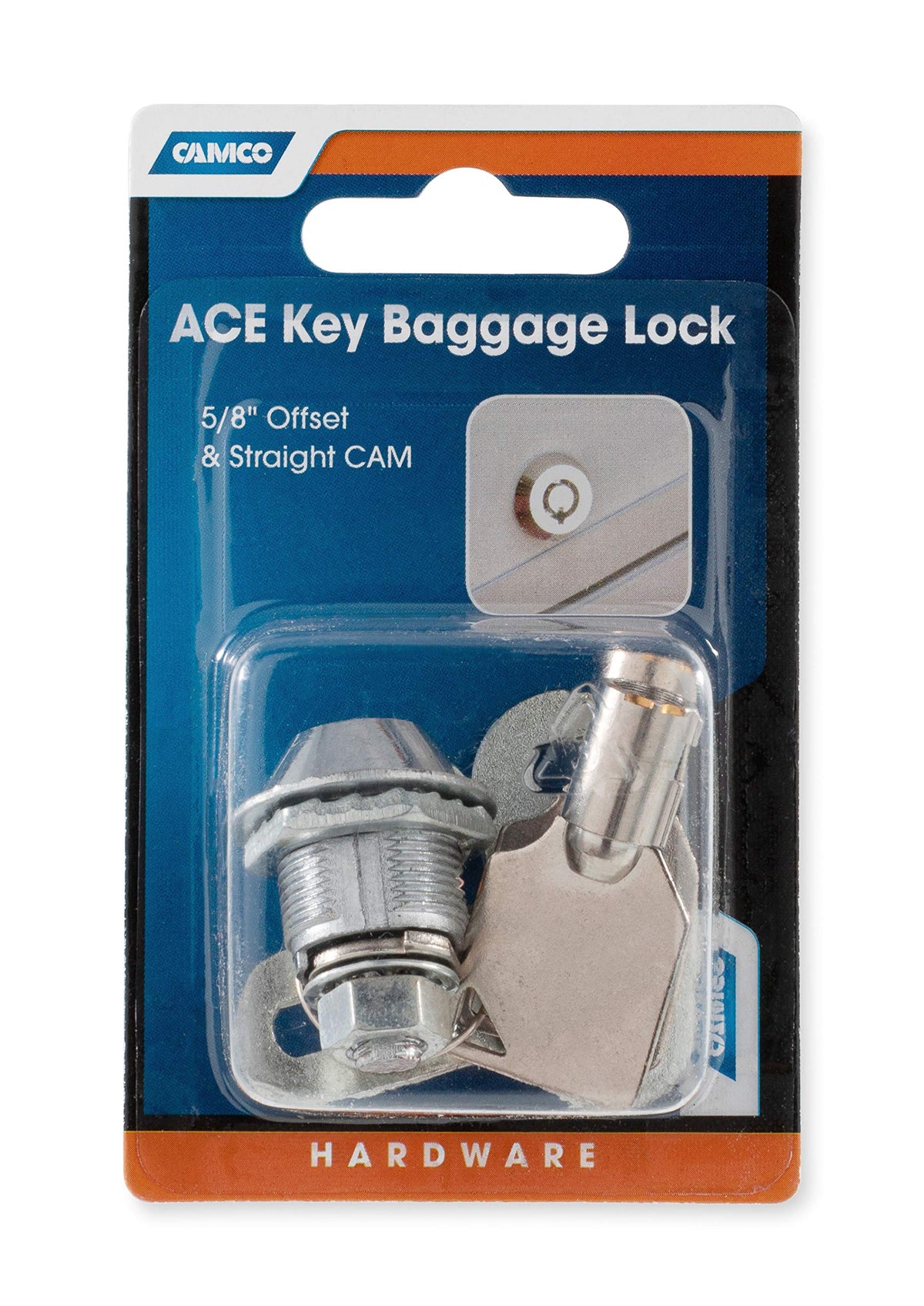 CAMCO 44293 Camco 44293 5/8" ACE Key Baggage Lock, Gray