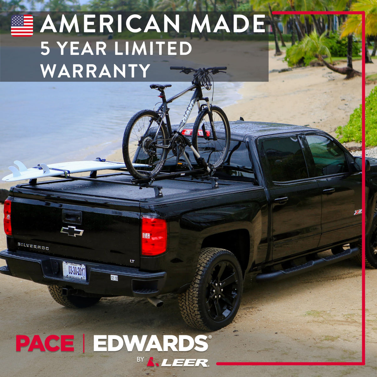 PACE EDWARDS KR2128 Pace Edwards UltraGroove Retractable Tonneau Cover for 2019-2026 Chevy/GMC Silverado/Sierra 1500 Crew Cab, 6' 6" Truck Bed