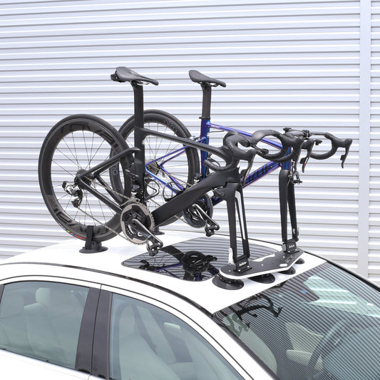 SEASUCKER BM2006.1 SeaSucker Mini Bomber Two Bike Rack for Cars USA Made Racks SUV, Sedan, Hatchback, RV, BMW, Honda, Tesla, Mazda and Every Other Car No Hitch Mount, Full Safety, Zero Damage, Travel Friendly Carrier