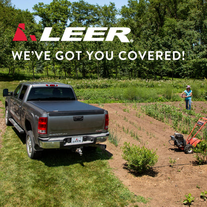 LEER 610320 LEER SR250 Soft Rolling Truck Bed Tonneau Cover, Fits Chevy Silverado and GMC Heavy Duty, Years 2020-2026, 6'9" Truck Bed, Black