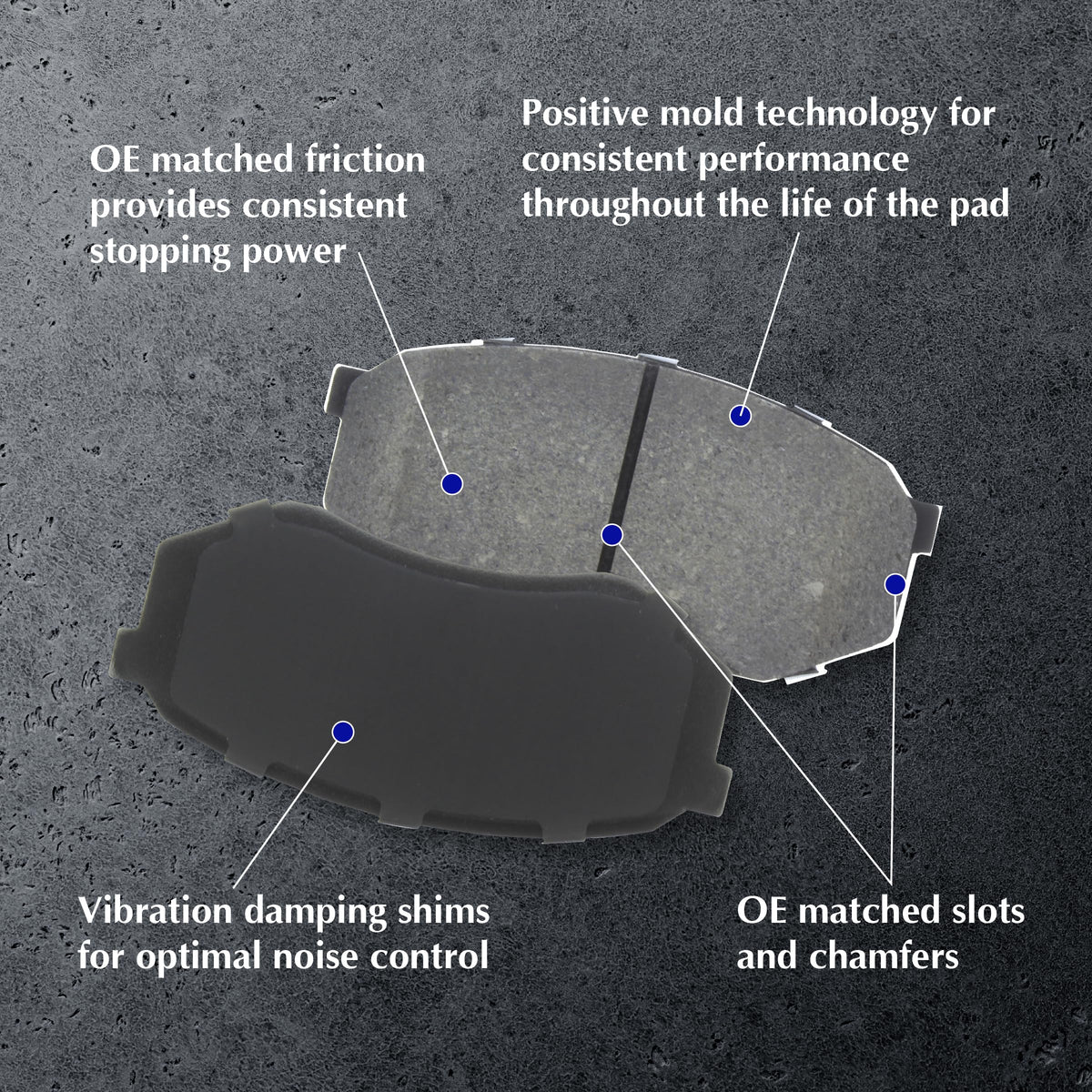 Centric Parts 102.09760 C-Tek Ceramic Automotive Front Brake Pads