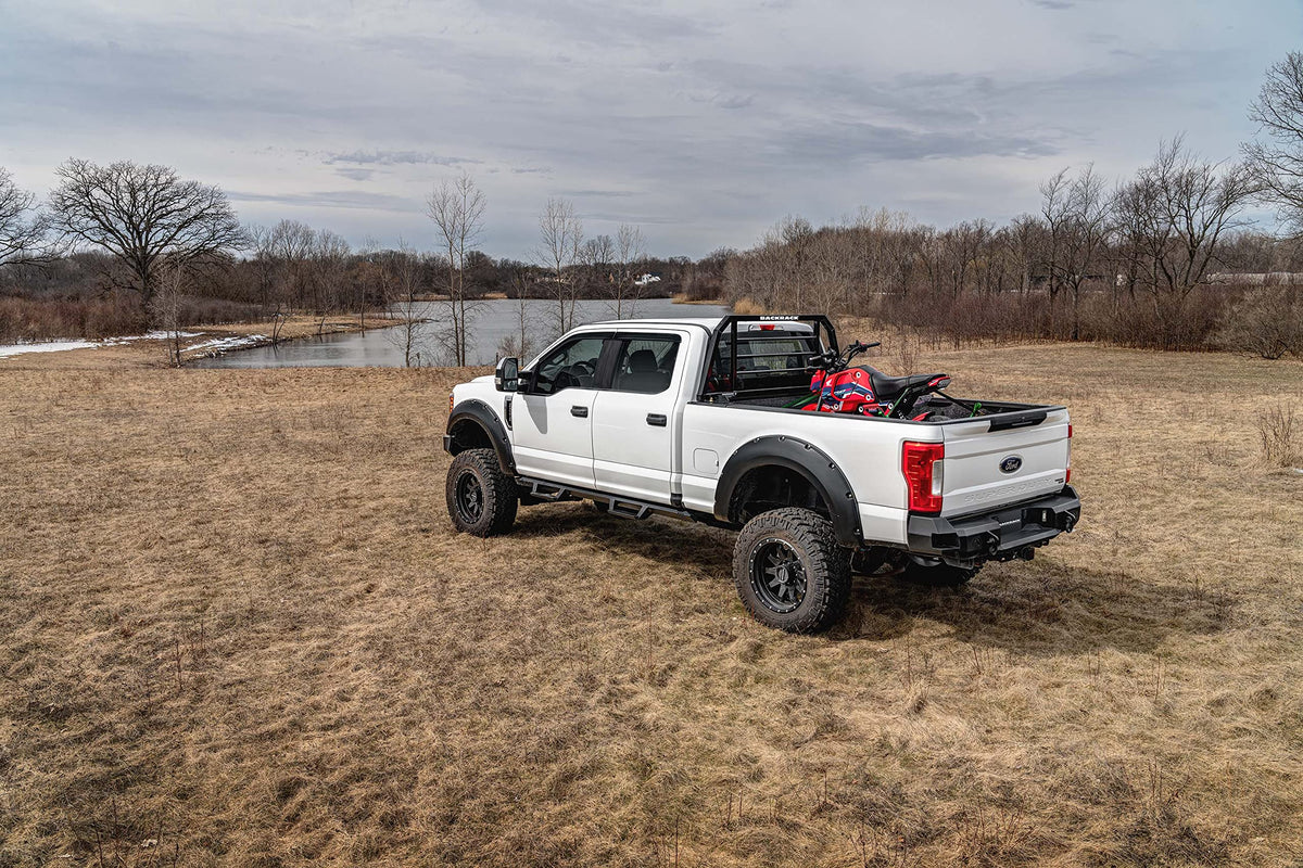 BACKRACK SRX800 RealTruck BACKRACK SRX Rack Non-Lighted Frame | Black, No Drill | SRX800 | Fits 2020-2025 Chevrolet/GMC Silverado/Sierra 2500/3500 HD; 2004-2025 Nissan Titan; 2000-2007 Toyota Tundra & Others