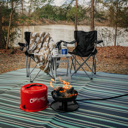 CAMCO 51890 Camco Aluminum Fold-Away Outdoor Side Table for Campsites, Small, 51890