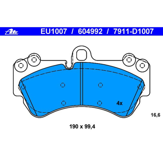 ATE ATE Coated 604992 Disc Brake Pad