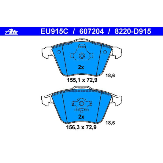 ATE ATE Coated 607204 Disc Brake Pad