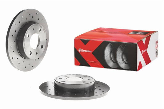 Brembo 08A4461XC02 Brembo 08A4461XC02; Brake Rotor; Solid Cross Drilled; One Piece Design; Wheel Bolt Pattern 5 x 114.3 Millimeter; Gray Cast Iron; Single