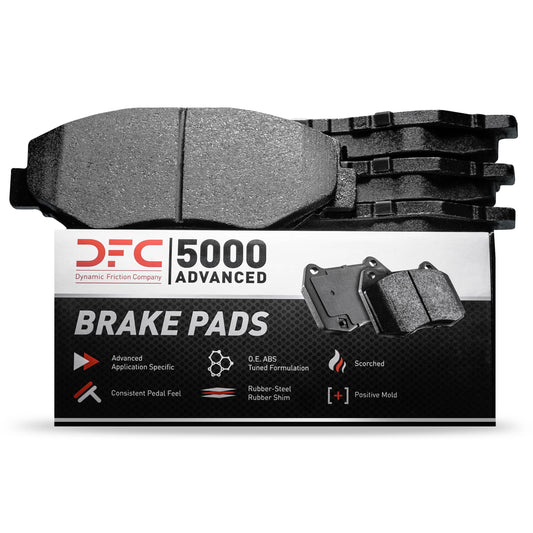 Dynamic Friction Dynamic Friction Company Rear 5000 Advanced Brake Pads - Semi Metallic and Hardware Kit 1551-1274-01