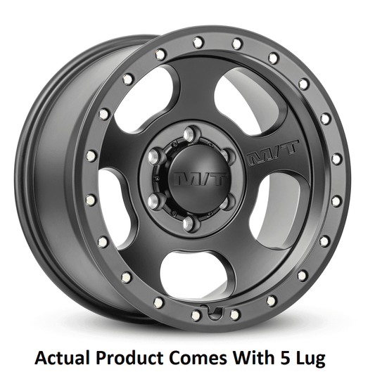 Mickey Thompson 226100568 1 Mickey Thompson 17x9 5X5.00 -12 Canyon Pro Black Satin Black with Zinc Bolts Wheel Rim