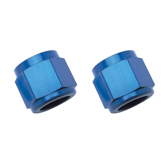 Russell Performance 660580 Russell Performance -8 AN Tube Nuts 1/2in dia. (Blue) (2 pcs.)