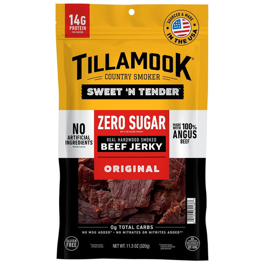 Tillamook Tillamook Country Smoker Zero Sugar Sweet 'N Tender Beef Jerky, 11.3 oz