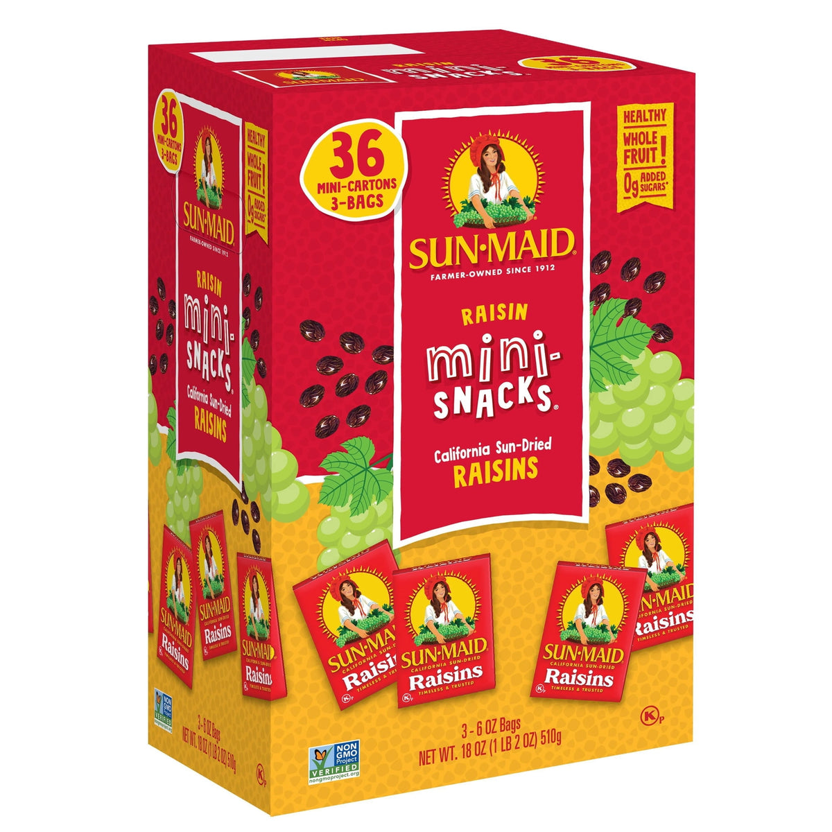 Sun-Maid Sun-Maid Mini-Snacks California Sun-Dried Raisins, 6 oz, 3-Pack